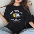 Big Worm's Ice Cream   Whatchu Want Funny Tee Pure Cotton Casual Style Crew Neck Short Sleeve T-Shirt Tops Trendy for...
