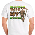 Bigfoot Grabbed my weiner - men's T-shirt Cotton Menswear Tshirt Top Crewneck Casual Shortsleeve Hoodie, Sweatshirt