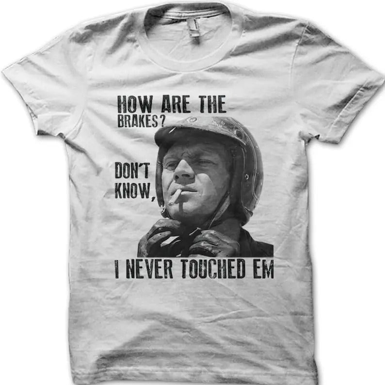 Biker Motorcycle How Are the Brakes Cafe Racer printed t-shirt Hoodie, Sweatshirt | RetroVerseTees.com
