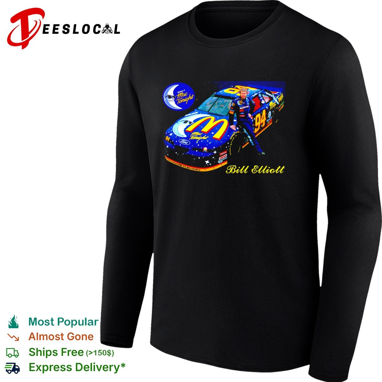 Bill Elliott Mac Tonight race car shirt