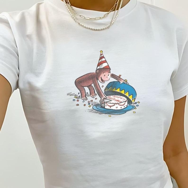 Birthday Cake Baby Tee, Birthday Girl Shirt, Retro Cake, Coquette, Retro Graphic Tee Cotton Fashion Hoodie, Sweatshirt