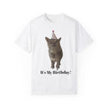 Birthday Cat T-shirt, Fun Pet Apparel, Unique Gift for Cat Lovers, Party Outfit, Unisex T-Shirt Casual Cotton Fabric Man...