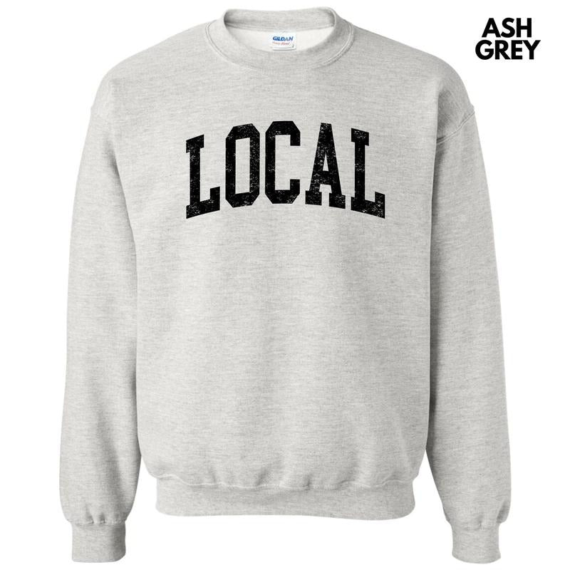 Black - Local Varsity Letter Sweatshirt 'NLB' T-Shirts, Hoodie | RetroVerseTees.com