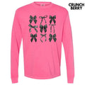 Black Bow Coquette Long Sleeve Comfort Colors T-Shirt 'NLB' Hoodie, Sweatshirt | RetroVerseTees.com