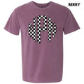 Black Checkered Monogram Comfort Colors T-Shirt 'NLB' Hoodie, Sweatshirt | RetroVerseTees.com