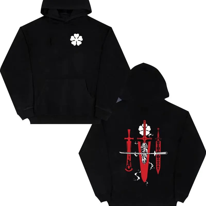 Black Clover 5, Anime Hoodie, Unisex Crewneck Basic Hoodie, Hoodie trend 2025 T-Shirts, Sweatshirt | RetroVerseTees.com