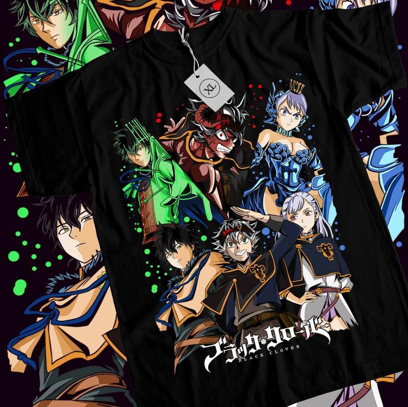 Black Clover Asta Yuno T-Shirt S-4XL Comic,Bull,Magic,Demon,Yami,Anime Shirt Tshirt S-4XL Hoodie, Sweatshirt