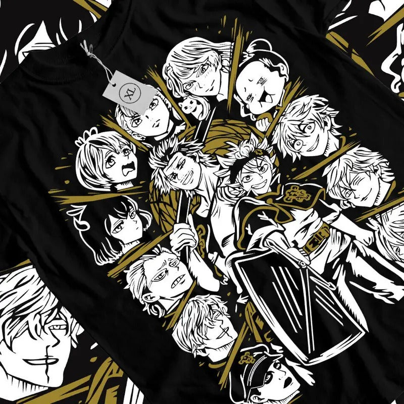 Black Clover T-Shirt S-4XL Asta Yuno Anime Manga Girl Gifts Black Shirt Tshirt S-4XL Hoodie, Sweatshirt | RetroVerseTees.com