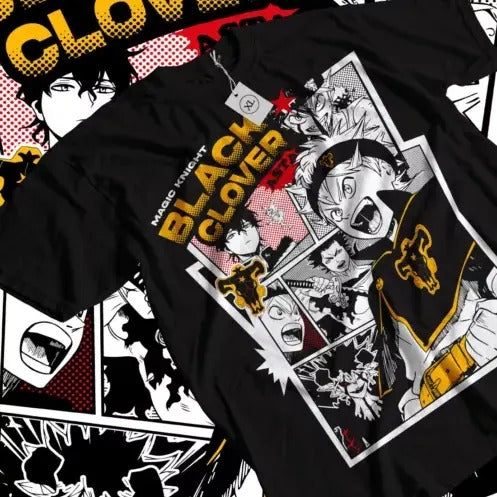 Black Clover T-shirt Asta Yami Sukehiro Yuno Anime Luck Voltia Shirt All Size Hoodie, Sweatshirt | RetroVerseTees.com