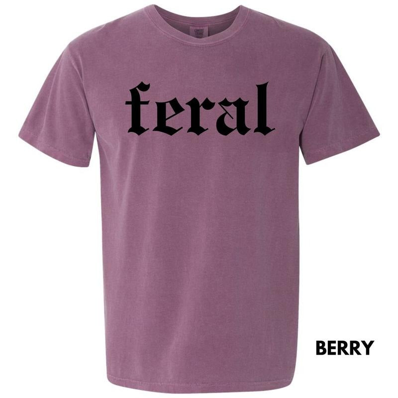 Black FERAL Comfort Colors T-Shirt 'NLB' Hoodie, Sweatshirt | RetroVerseTees.com