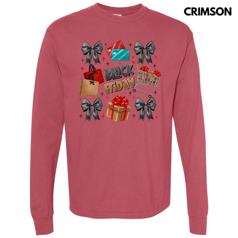 Black Friday Collage Long Sleeve Comfort Colors T-Shirt 'NLB' Hoodie, Sweatshirt | RetroVerseTees.com