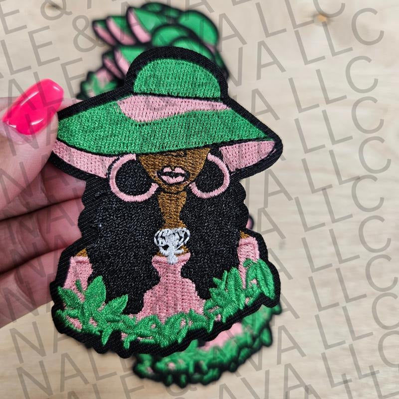 Black Girl Pink & Green Hat Patch (1 Patch) T-Shirts, Hoodie, Sweatshirt | RetroVerseTees.com