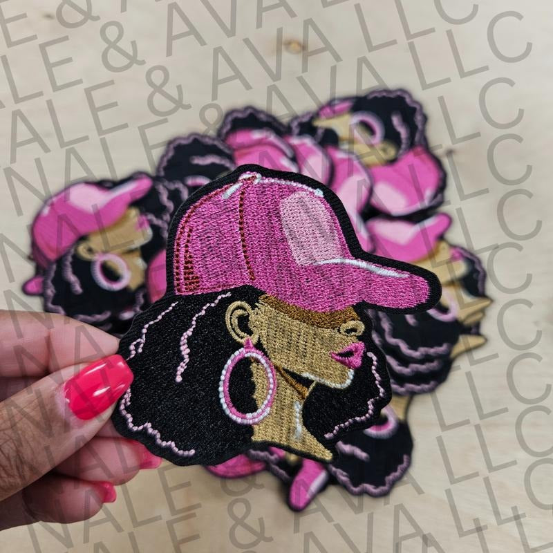Black Girl Pink Hat Patch (1 Patch) T-Shirts, Hoodie, Sweatshirt | RetroVerseTees.com