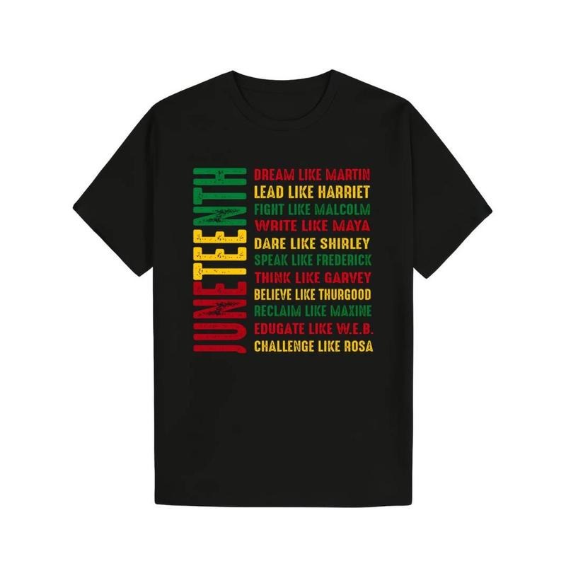 Black History Juneteenth Dream Like T-Shirt Cotton Graphic FOG Gunpla brand Cozy Crew Neck