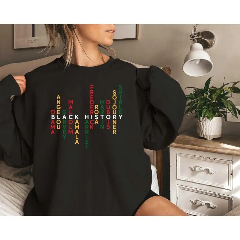 Black History Month Shirt, Celebrate School Black History Sweater, Black Leaders Shirt, Black Historical Icons Tee,...