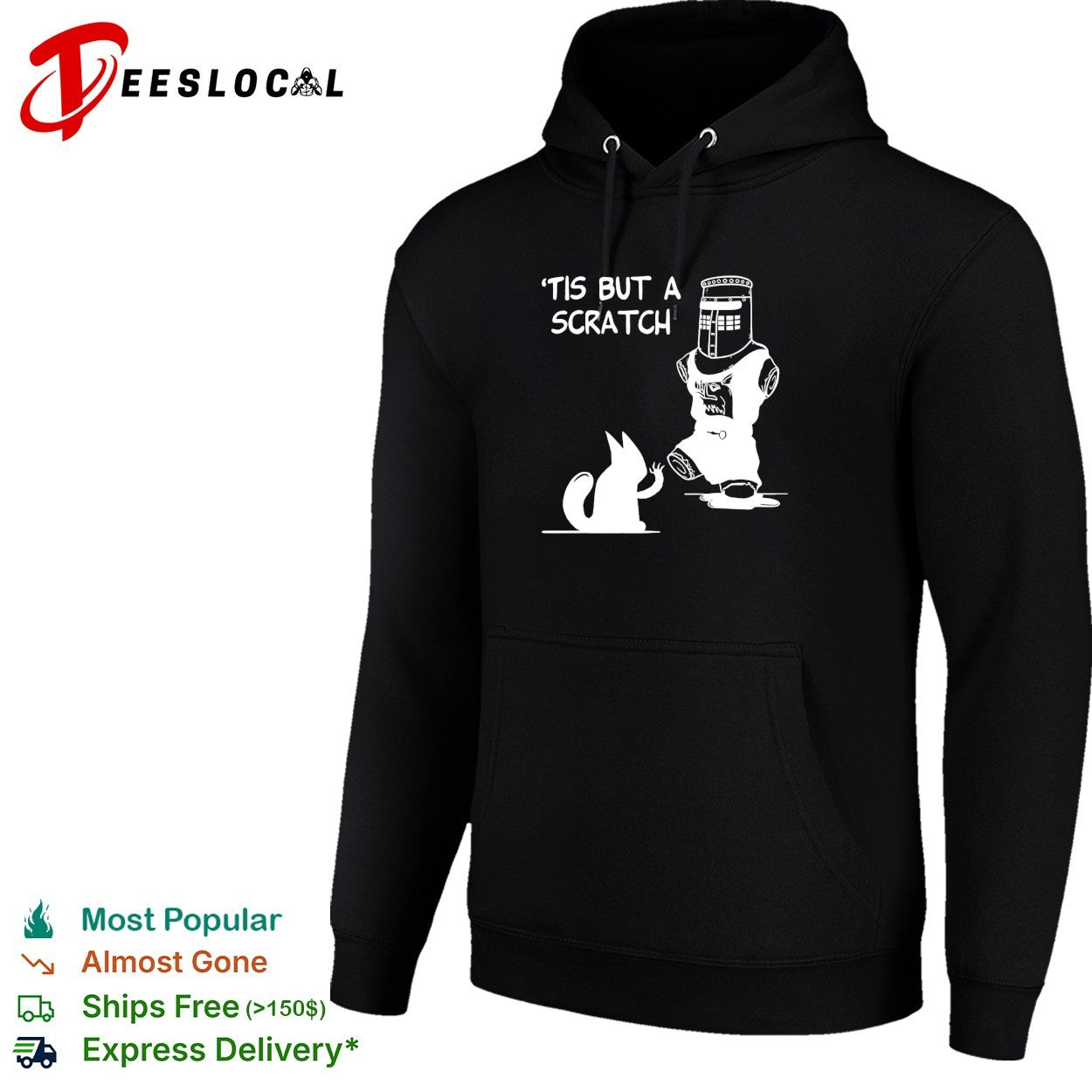 Black Knight tis but a scratch cat shirt