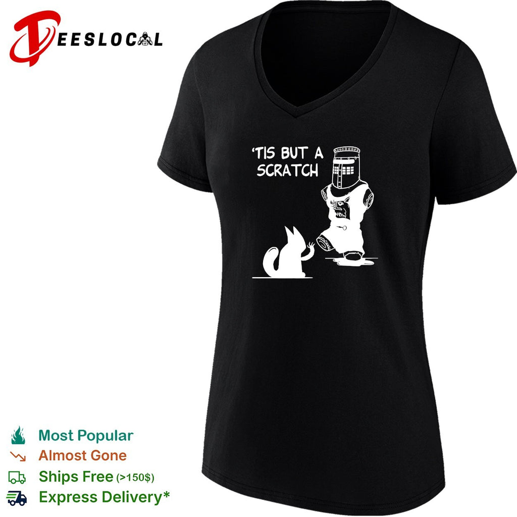 Black Knight tis but a scratch cat shirt