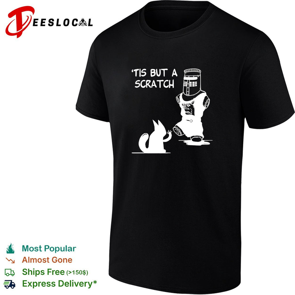 Black Knight tis but a scratch cat shirt