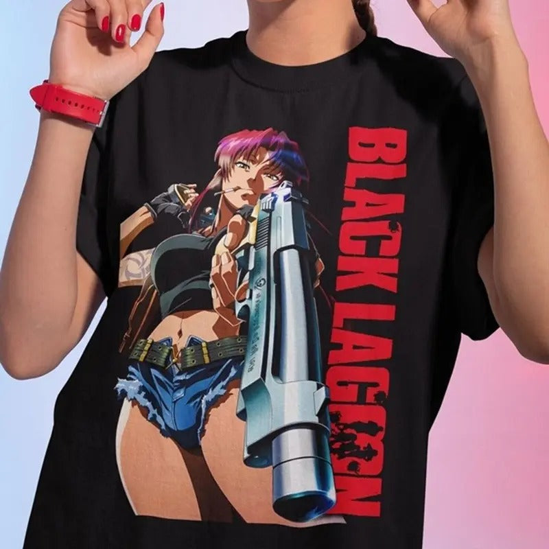 Black Lagoon Revy Manga Strip Anime Manga Unisex Tshirt T-shirt Tee All Sizes Hoodie, Sweatshirt | RetroVerseTees.com