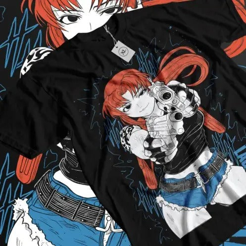 Black Lagoon Revy T-shirt Manga Strip Girl Anime Manga Gifts Shirt Tee All Size Hoodie, Sweatshirt | RetroVerseTees.com