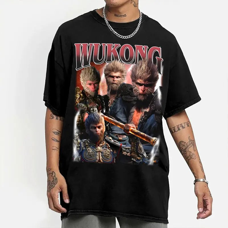 Black Myth Wukong Game Shirt  Vintage Tee Hoodie, Sweatshirt | RetroVerseTees.com
