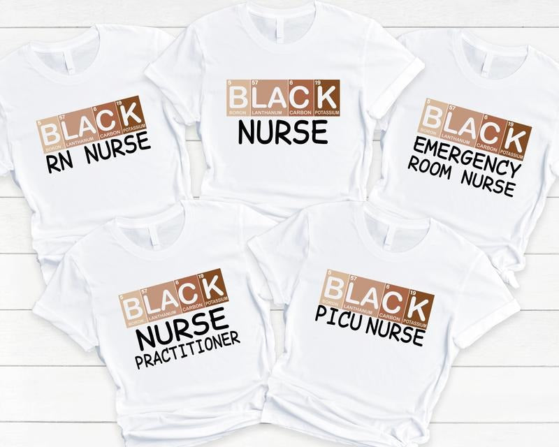Black Nurse Crew T-shirt, Personalized Nurse Shirt, Black History Month Shirt, Nursing Student Gift Tee, African American...