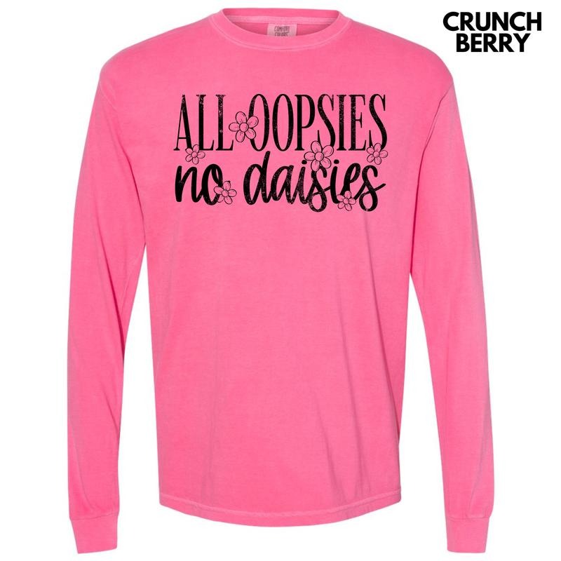Black Oopsie Daisies Long Sleeve Comfort Colors T-Shirt 'NLB' Hoodie, Sweatshirt | RetroVerseTees.com