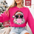 Black Santa Bubble Sweatshirt, Merry Christmas Sweater, Women's Holiday Crewneck funny santa T-Shirts, Hoodie