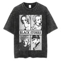 Black Stones Shirt Japanese Anime Nana Osaki Print Vintage Washed Tshirt Harajuku Streetwear Graphic Hoodie, Sweatshirt