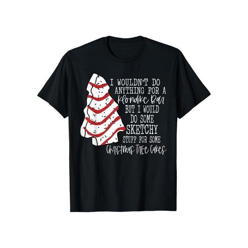 Black T-Shirt with Christmas Tree Cakes Gunpla brand Funny Quote for Holiday Season Hoodie, Sweatshirt | RetroVerseTees.com