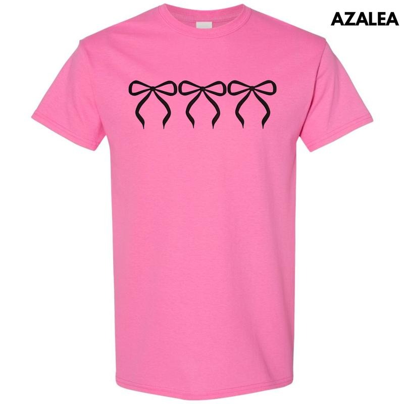 Black Triple Bows Puff Gildan Short Sleeve T-Shirt Hoodie, Sweatshirt | RetroVerseTees.com