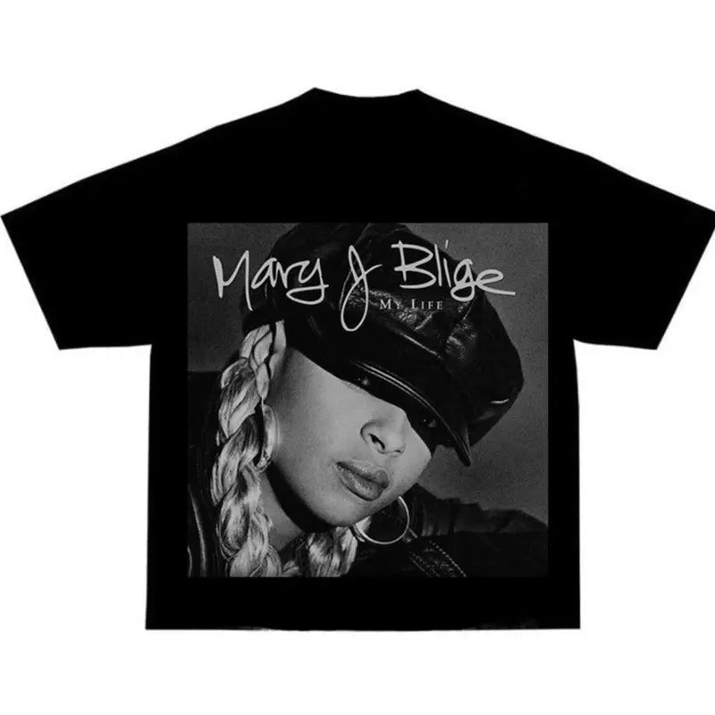 Black White Maryy Tee, Fans J Blige Concert Shirt Hoodie, Sweatshirt | RetroVerseTees.com