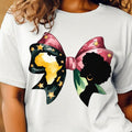 Black Women Coquette Bow African Map Shirt, African Woman Black Love Tee, African American Black Girl Magic Tee Hoodie,...