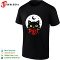 Black cat purr evil moon shirt