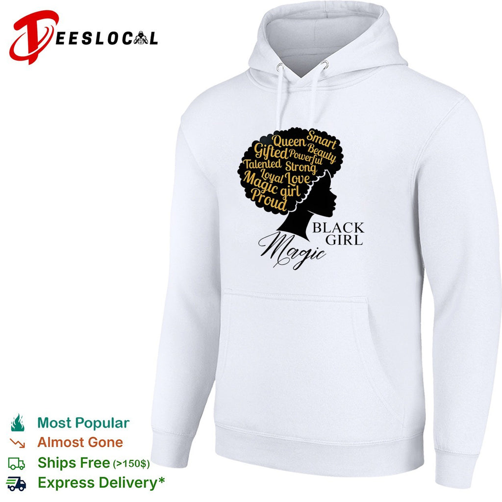 Black girl magic woman silhouette afro shirt
