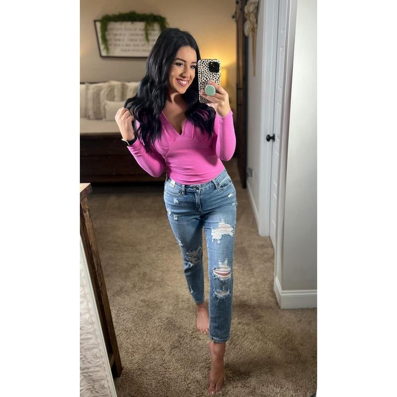 Blakely Pink Cut Out Bodysuit *Final Sale* T-Shirts, Hoodie, Sweatshirt | RetroVerseTees.com