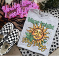 Blaze Bright Stay Happy  - Bleached Shirt - Gildan Hoodie, Sweatshirt | RetroVerseTees.com