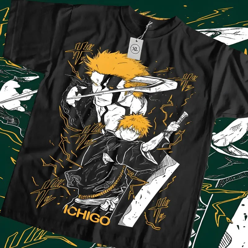Bleach Anime T-Shirt & Sweatshirt, Horn Of Salvation Ichigo Graphic Tee, Anime Manga Lover Gifts Hoodie | RetroVerseTees.com