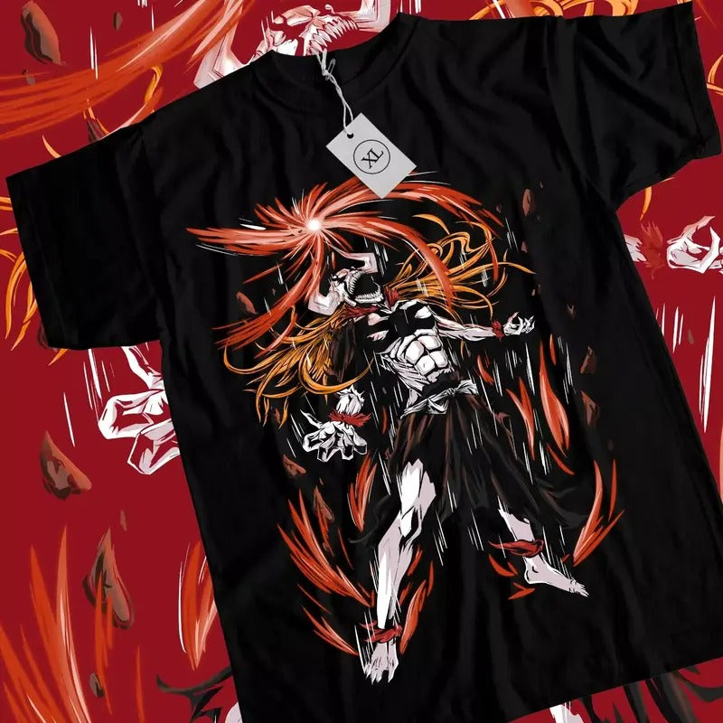 Bleach Ichigo Kurosaki T-shirt Manga Strip Horror Anime Gift Shirt Tee All Size Hoodie, Sweatshirt | RetroVerseTees.com