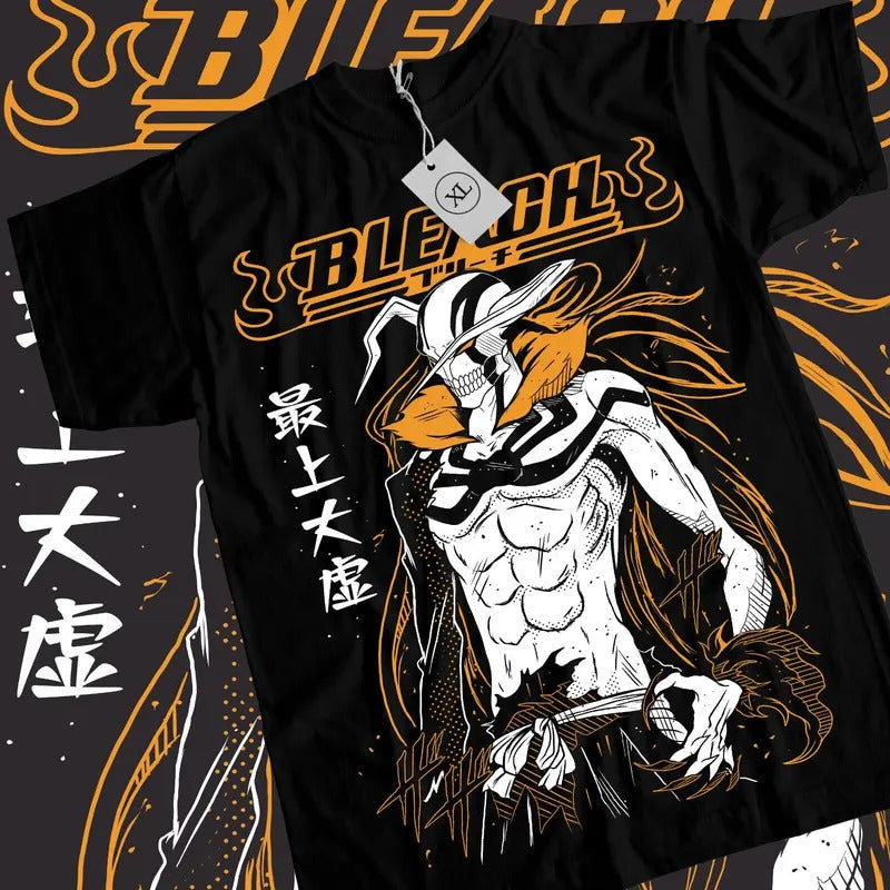 Bleach Ichigo T-Shirt S-4XL Kurosaki Moon Kawai Anime Manga Black Tshirt Tee Tshirt S-4XLS Hoodie, Sweatshirt