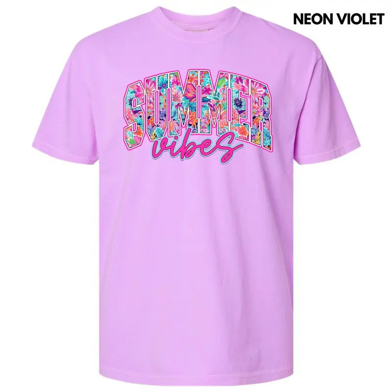 Blooming Summer Vibes Comfort Colors T-Shirt 'NLB' Hoodie, Sweatshirt | RetroVerseTees.com