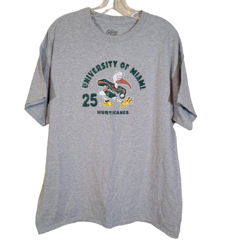 Blue 84 Men's University of Miami T-Shirt Crew Neck GrayUnisex T-shirt Sweatshirt Hoodie 21 | RetroVerseTees.com