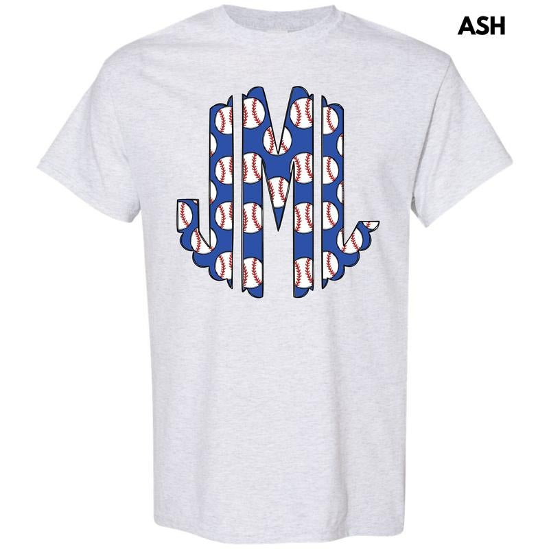 Blue Baseball Monogram Gildan Short Sleeve T-Shirt 'NLB' Hoodie, Sweatshirt | RetroVerseTees.com