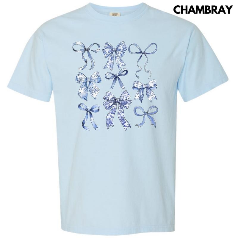 Blue Bow Coquette Collage Comfort Colors T-Shirt 'NLB' Hoodie, Sweatshirt | RetroVerseTees.com