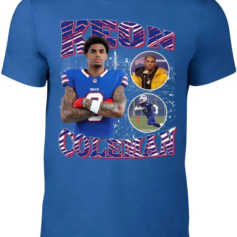 Blue Buffalo Keon Coleman Bootleg Style T-shirt Hoodie, Sweatshirt | RetroVerseTees.com