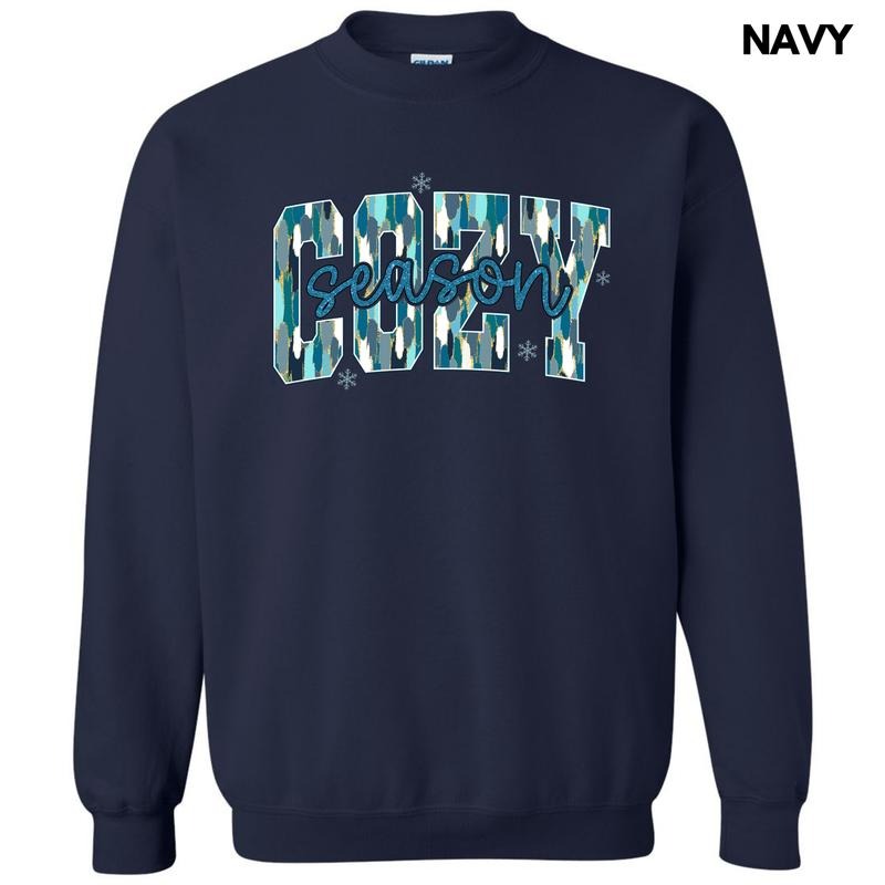 Blue Cozy Season Sweatshirt 'NLB' T-Shirts, Hoodie | RetroVerseTees.com