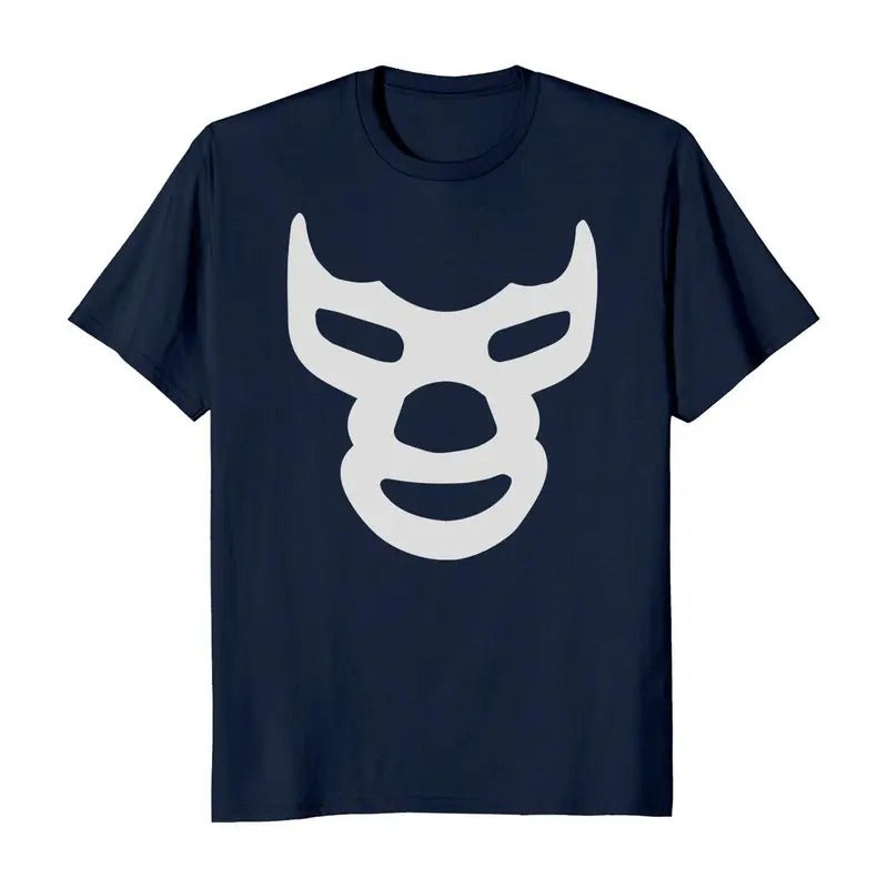 Blue Demon Lucha Libre Mexicana Wrestler Men's T-Shirt Casual Crewneck Hoodie, Sweatshirt | RetroVerseTees.com