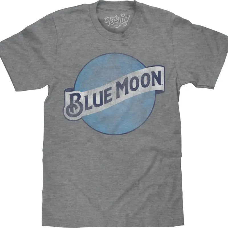 Blue Moon Color Logo Big & Tall T-Shirt - Gray Hoodie, Sweatshirt | RetroVerseTees.com