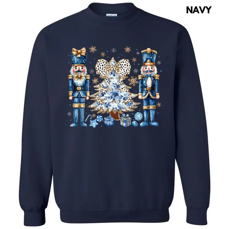 Blue Nutcracker Holiday Sweatshirt 'NLB' T-Shirts, Hoodie | RetroVerseTees.com