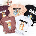 Blue Shirt,  Matching Shirts, Personalized Blue Tee, Blue Tee,  Blue Tee,  Blue Dog, Blue and Bingo,  Shirt Hoodie,...